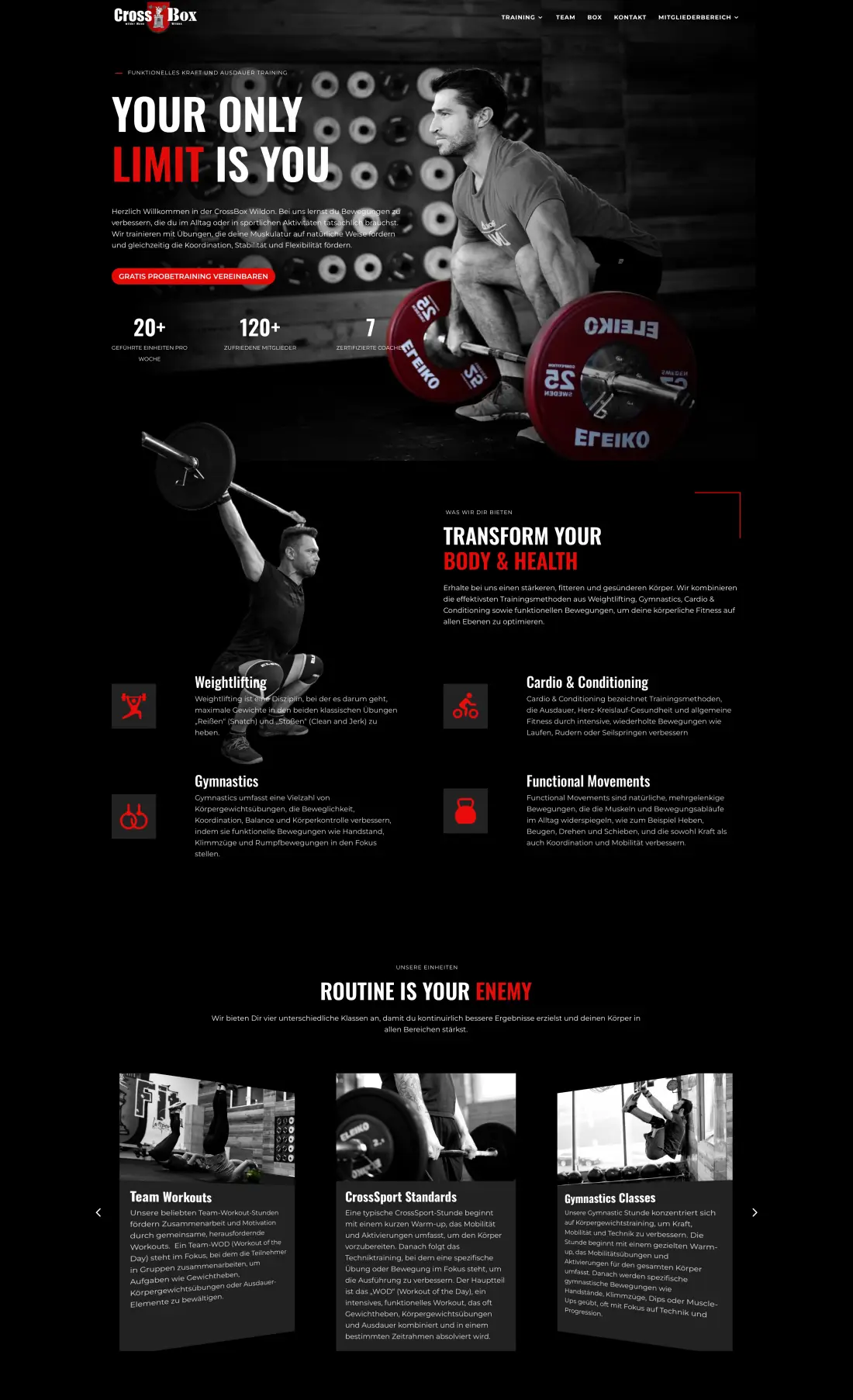 crossboxwildon.at — Redesign Webseite
